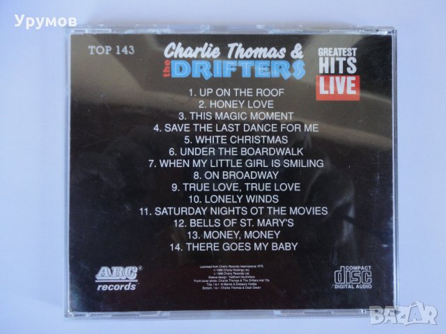 Charlie Thomas And The Drifters ‎– Greatest Hits Live - Оригинален диск, снимка 3 - CD дискове - 29795446