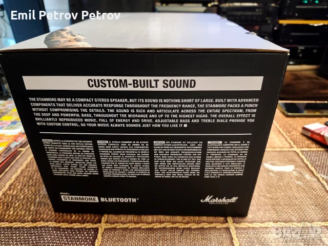 🌟🌟🌟 Нов!!! Marshall Stanmore1 Black ,Bluetooth Тонколона, снимка 4 - Bluetooth тонколони - 56273310