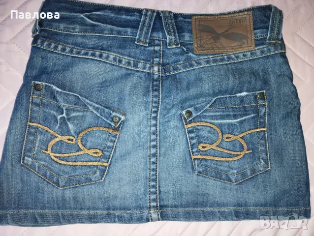 2 броя къси дънкови поли S, снимка 2 - Поли - 49012562