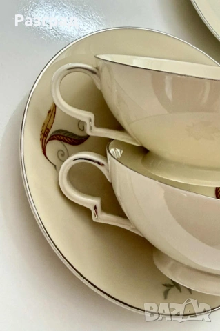 2бр. винтидж чаши за чай или кафе Haas & Czjzek Czechoslovakia, снимка 10 - Чаши - 53210390