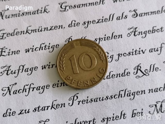 Монета - Германия - 10 пфенига | 1950г.; серия G, снимка 1 - Нумизматика и бонистика - 29101485