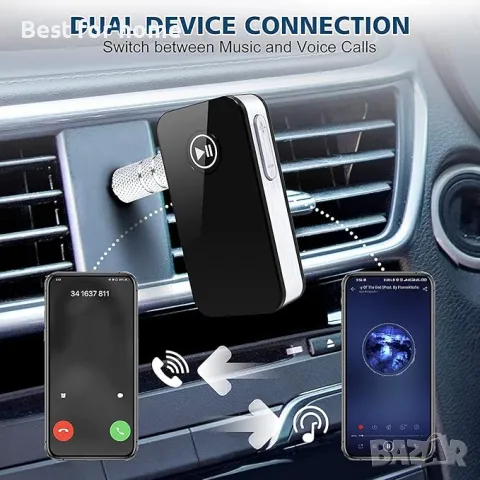 Bluetooth ресивер , аудио адаптер, разговори без ръце ELECTRIC GIANT, снимка 4 - Ресийвъри, усилватели, смесителни пултове - 50271254