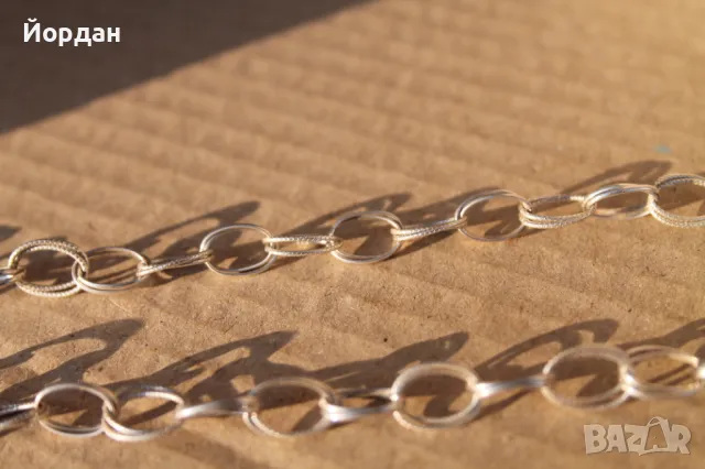 Сребърен ланец , снимка 2 - Колиета, медальони, синджири - 49317038