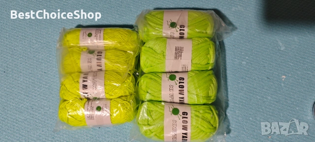 Светеща в тъмното прежда за плетене. 4бр, снимка 6 - Други - 53171868