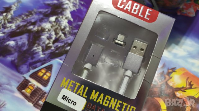 Магнитен кабел micro, type-c usb data cable , снимка 6 - USB кабели - 31272323