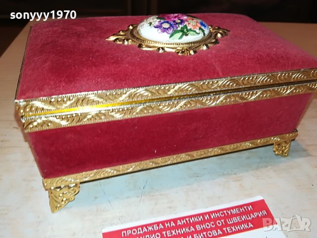 МУЗИКАЛНА КУТИЯ-ЗЛАТО/ПЛЮШ-ВНОС АНГЛИЯ 2205222109, снимка 4 - Антикварни и старинни предмети - 36844008