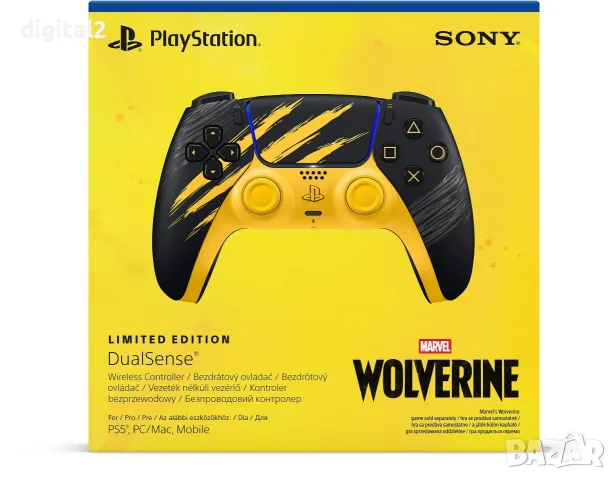 Безжичен контролер DualSense - Marvel’s Wolverine Battle Yellow Limited Edition, снимка 5 - Аксесоари - 56096516