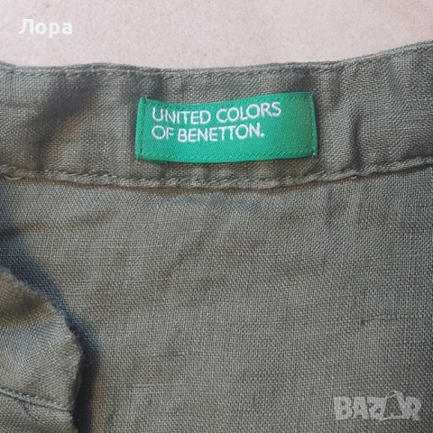 Дамска ленена риза Benetton , снимка 5 - Ризи - 50977190