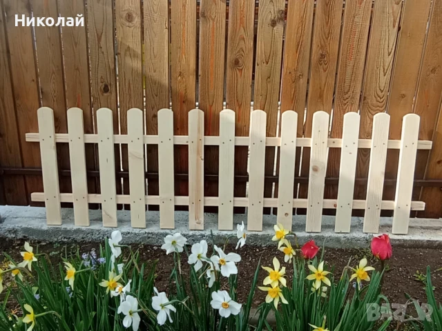 Декоративна дървена ограда за градина заведение детска площадка , дървени огради оградки, снимка 6 - Огради и мрежи - 50911253