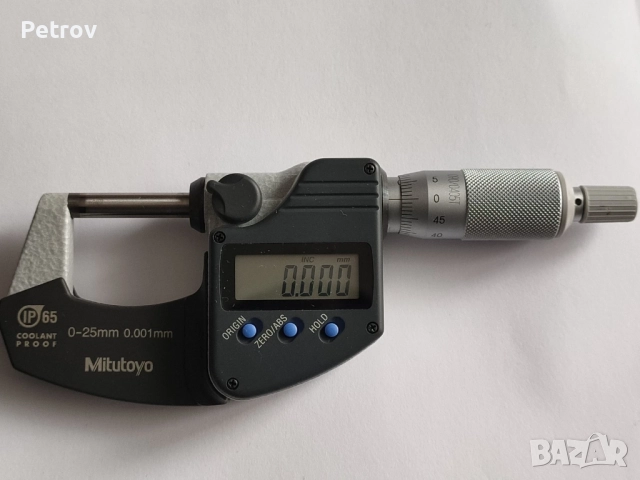 Mitutoyo - COOLANT PROOF - No.293-240 - MADE IN JAPAN - Дигитален Микрометър 0 - 25 mm / IP 65 !!!!!