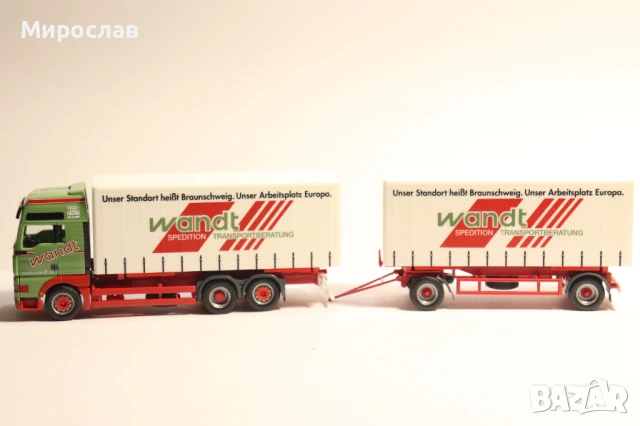 HERPA H0 1/87 MAN  КАМИОН МОДЕЛ TIR КОЛИЧКА 