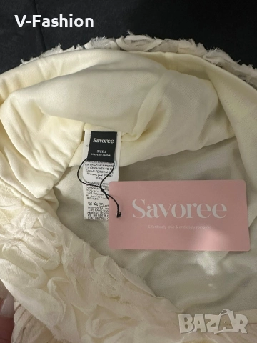 Бежова елегантна рокля, снимка 4 - Рокли - 52819300