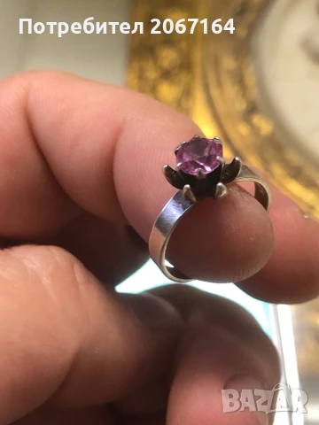 Съветски сребърен пръстен, снимка 4 - Пръстени - 50841225