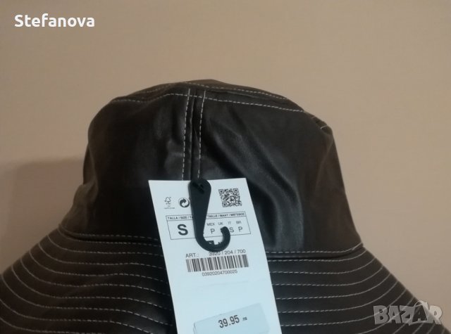 Нова кожена шапка на Zara, снимка 1 - Шапки - 38650337