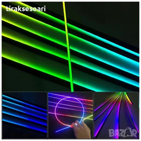 RAINBOW LED амбиентно осветление за автомобили с RGB 256 цвята, 6 IN 1, снимка 6 - Аксесоари и консумативи - 52566993