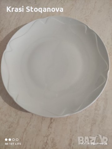 Голямо ПЛАТО за ТОРТА / Порцелан Тежко и Масивно , снимка 2 - Сервизи - 38815963