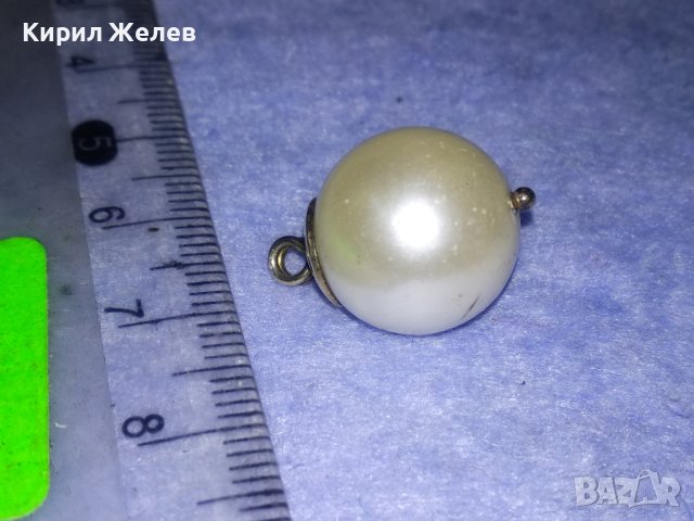 ПЕРЛЕН ВИНТИДЖ АРТ ПОЗЛАТЕН МЕДАЛЬОН 27575, снимка 6 - Колиета, медальони, синджири - 40760130