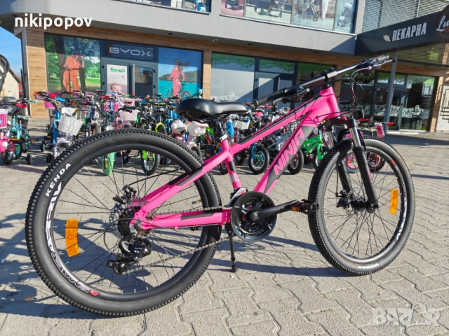 BG Алуминиев велосипед 24" NINJA розов, снимка 11 - Велосипеди - 54334837