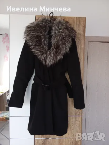 Зимно палто с рошава яка