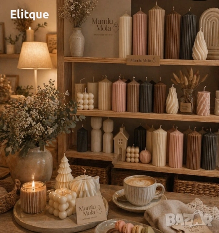 ръчно изработени сапунени свещи , снимка 5 - Декорация за дома - 54307673