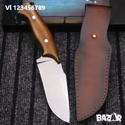 Ръчно изработен нож WPKOPYA 110х230,орех,кожа, снимка 2 - Ножове - 50727805