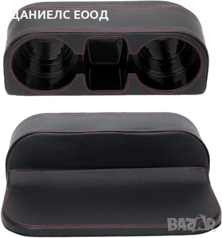 Кожен Органайзер за кола между седалките - Черен, снимка 2 - Аксесоари и консумативи - 47398474