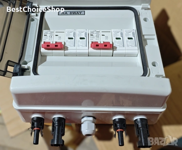 Фотоволтаична защита от пренапрежение, DC 40A/1000V, мълниезащитен предпазител (2 вх. 2 изхода), снимка 4 - Друга електроника - 54019718