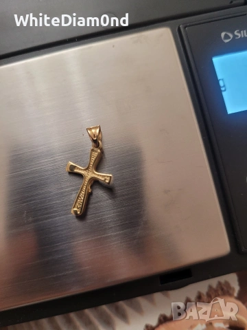Златен православен кръст с разпятие 14 к, снимка 3 - Колиета, медальони, синджири - 54021055