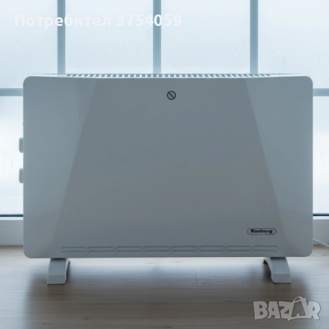 Конвекторен отоплител Rosberg – 2500W, 3 степени, защита от прегряване (бял или черен), снимка 5 - Радиатори - 51802637