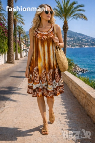 Индийски рокли 18 цвята - код 1418, снимка 6 - Рокли - 40179236