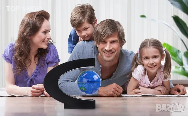 Левитираща лампа - Плаващ глобус,C-образна антигравитационна магнитна лампа,цветни LED светлини, снимка 6 - Декорация за дома - 48645029