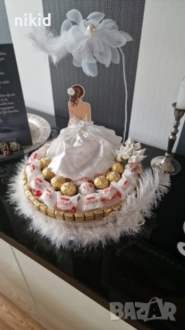 Дама Момиче Лейди жена гръб топер с рокля плат украса за торта сватба бал рожден ден моминско парти, снимка 4 - Други - 36890623