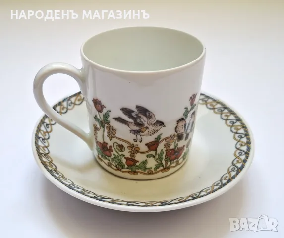Немски порцелан сервиз плато поднос с дръжки чаша чиния сет за кафе две кани кана, снимка 12 - Други ценни предмети - 56241941