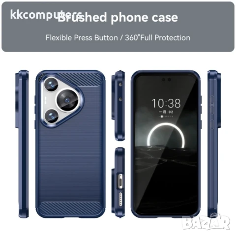 Huawei Pura 70 Pro / Pura 70 Pro+ Удароустойчив Carbon Fiber Калъф и Протектор, снимка 2 - Калъфи, кейсове - 51404441