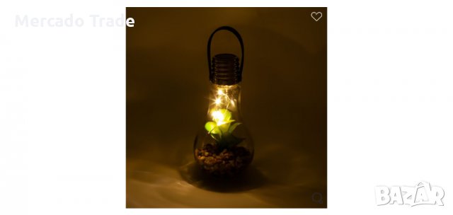 Соларен фенер "Крушка", снимка 3 - Соларни лампи - 35637460