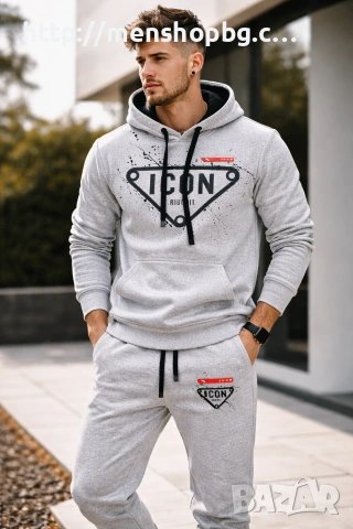Мъжки екип - сив, снимка 2 - Спортни дрехи, екипи - 54178258