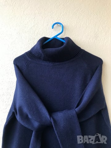 Тъмносин пуловер блузон, снимка 4 - Блузи с дълъг ръкав и пуловери - 30955520