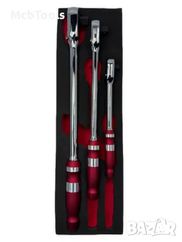 Комплект усилени тресчотки удължени XL 1/4″, 3/8″, 1/2″, KRAFTWELLE, снимка 3 - Други инструменти - 49026249