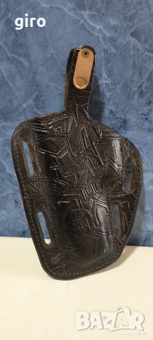 Кобур от естествена кожа за голям размер пистолет 