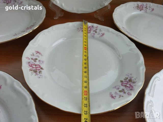 Стар български порцелан чинии плитки, снимка 6 - Антикварни и старинни предмети - 33962258