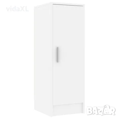 vidaXL Шкаф за обувки, бял, 32x35x92 см, инженерно дърво（SKU:808972）, снимка 4 - Шкафове - 49533874