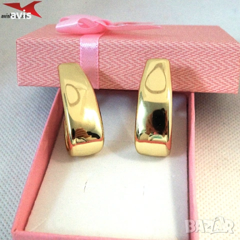 Обеци с 14К златно покритие 2141849