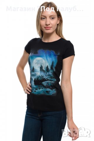 Нова дамска тениска с дигитален печат Вълк, пълнолуние, Серия вълци, снимка 7 - Тениски - 29463547