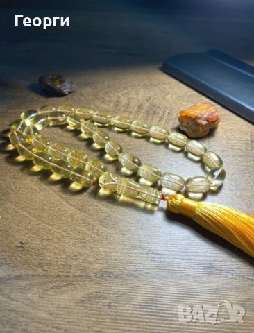 Уникална молитвена броеница Розарий от Балтийски кехлибар 340 карата, снимка 7 - Други - 37230737