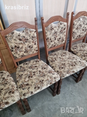 Масивни Столове-6бр.-внос от Германия!ОБЯВЕНАТА ЦЕНА Е ЗА БРОЙ!, снимка 4 - Столове - 52463467