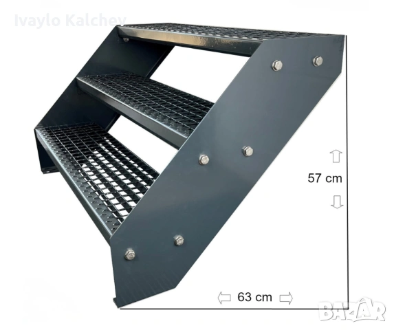 Външни метални стълби | Поцинковани | 5 размера | Готови за монтаж, снимка 2 - Други - 54130571