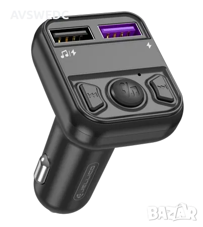 Трансмитер за кола FM JELLICO 2xUSB 3.1A черен