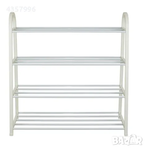 Етажерка за обувки, Органайзер, 4 рафта, Бял , снимка 3 - Етажерки - 48876172