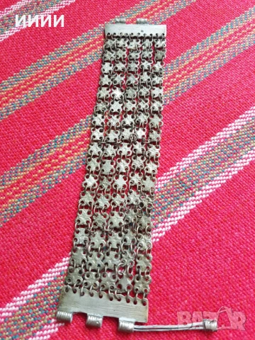 Възрожденска сребърна гривна верижка , снимка 3 - Антикварни и старинни предмети - 53888988