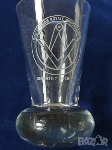 2 винтидж вносни масонски firing glass чаши, снимка 2 - Антикварни и старинни предмети - 49867844